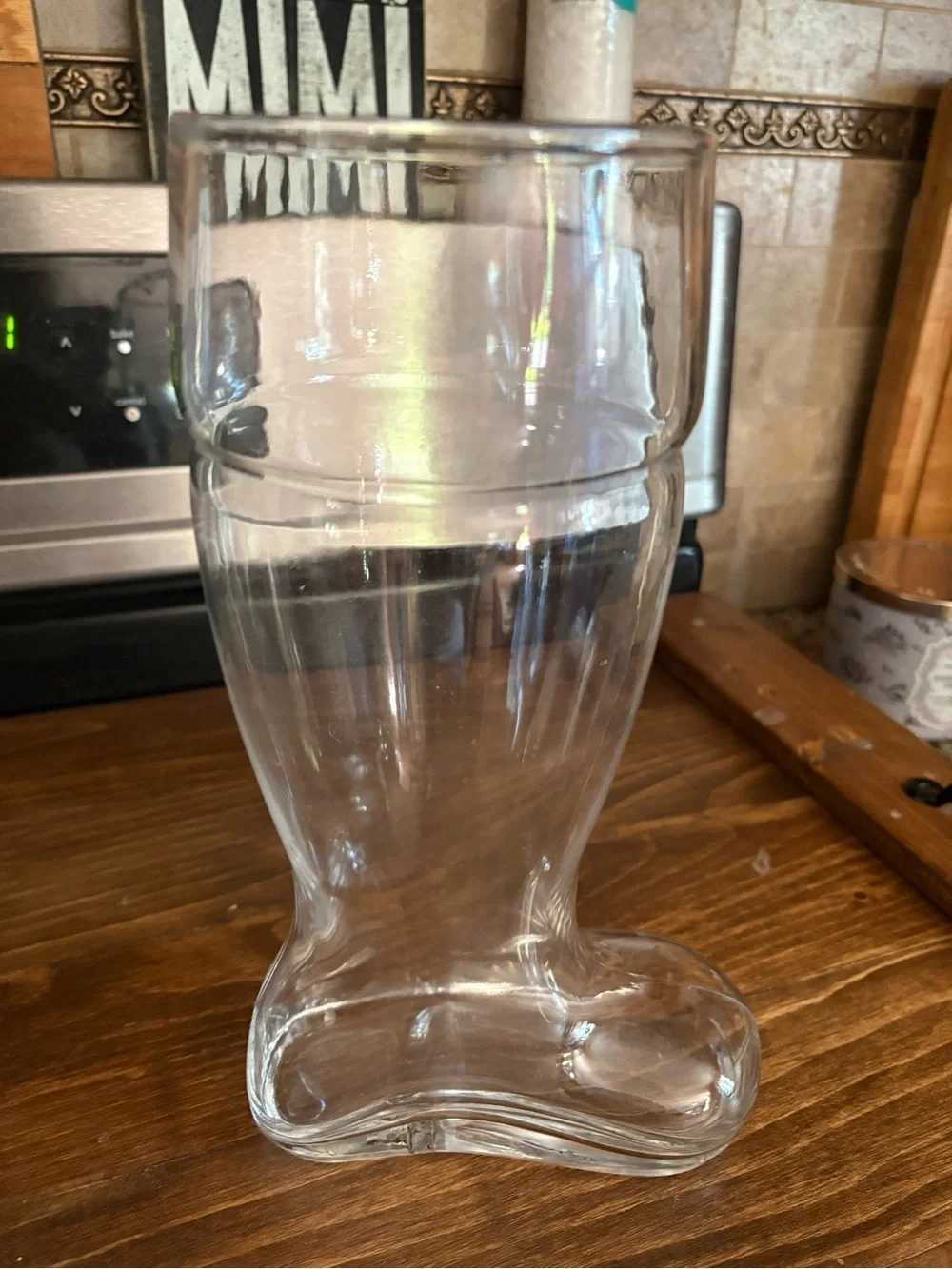 🍺VINTAGE Clear Glass Beer Boot